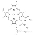 Cuprate(3-),[(7S,8S)-3-carboxy-5-(carboxymethyl)-13-ethenyl-18-ethyl-7,8-dihydro-2,8,12,17-tetramethyl-21H,23H-porphine-7-propanoato(5-)-kN21,kN22,kN23,kN24]-, sodium (1:3),( 57368160, 57190254,SP-4-2)- CAS 11006-34-1